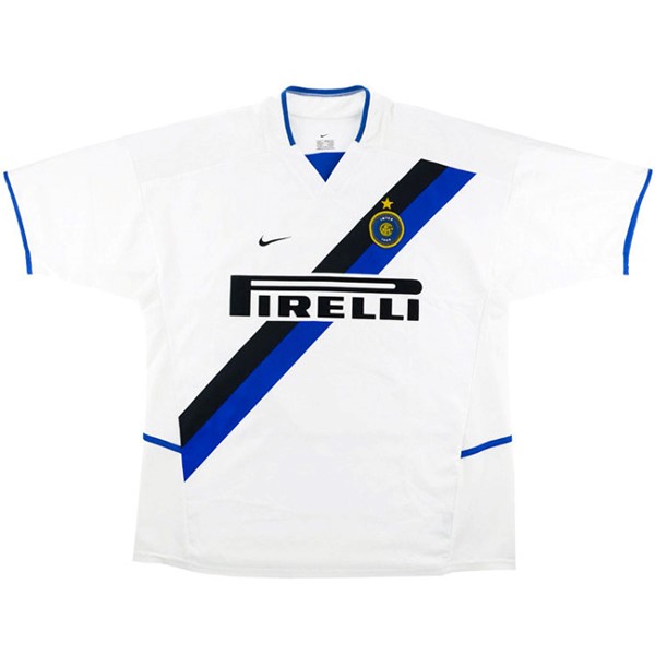 Camiseta Inter Milan Segunda equipo Retro 2002 2003 Blanco
